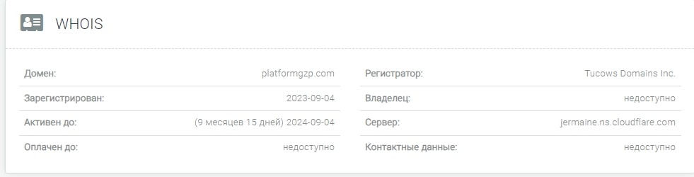 PlatformGzp.com данные домена