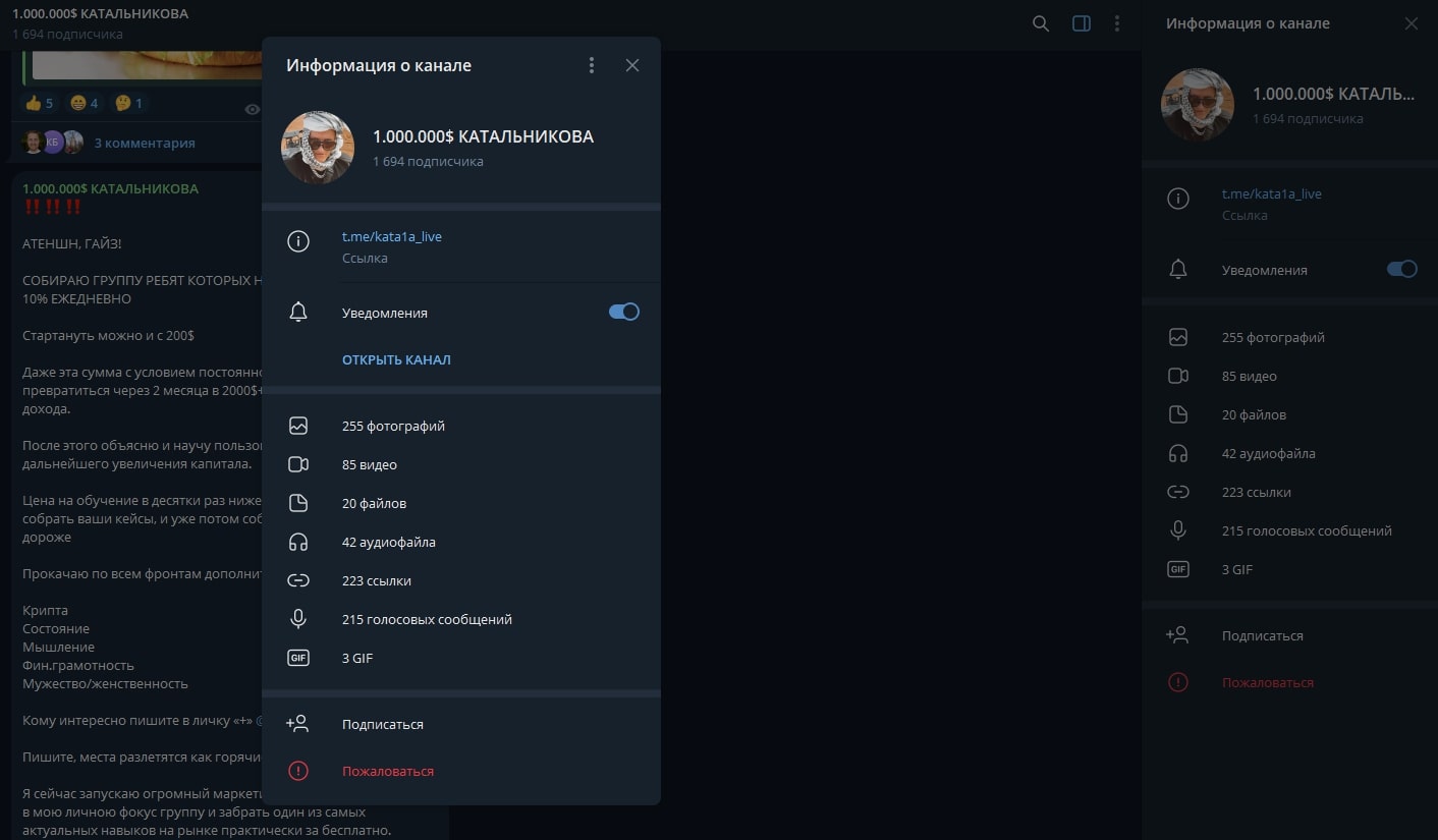Никита Катальников телеграмм