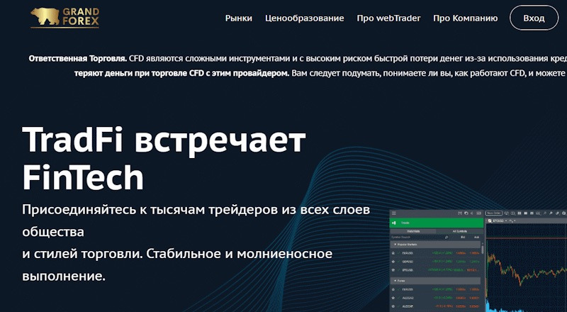 Условия сотрудничества с Grand Forex