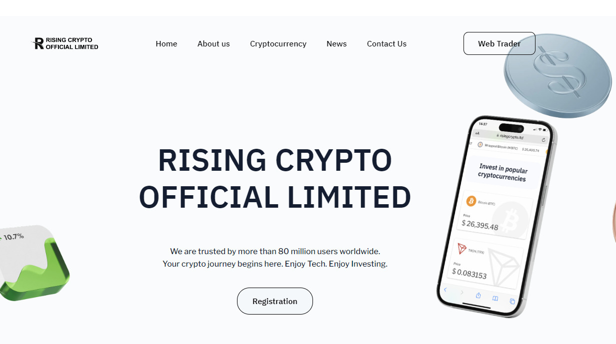 Сайт Брокера RisingCrypto