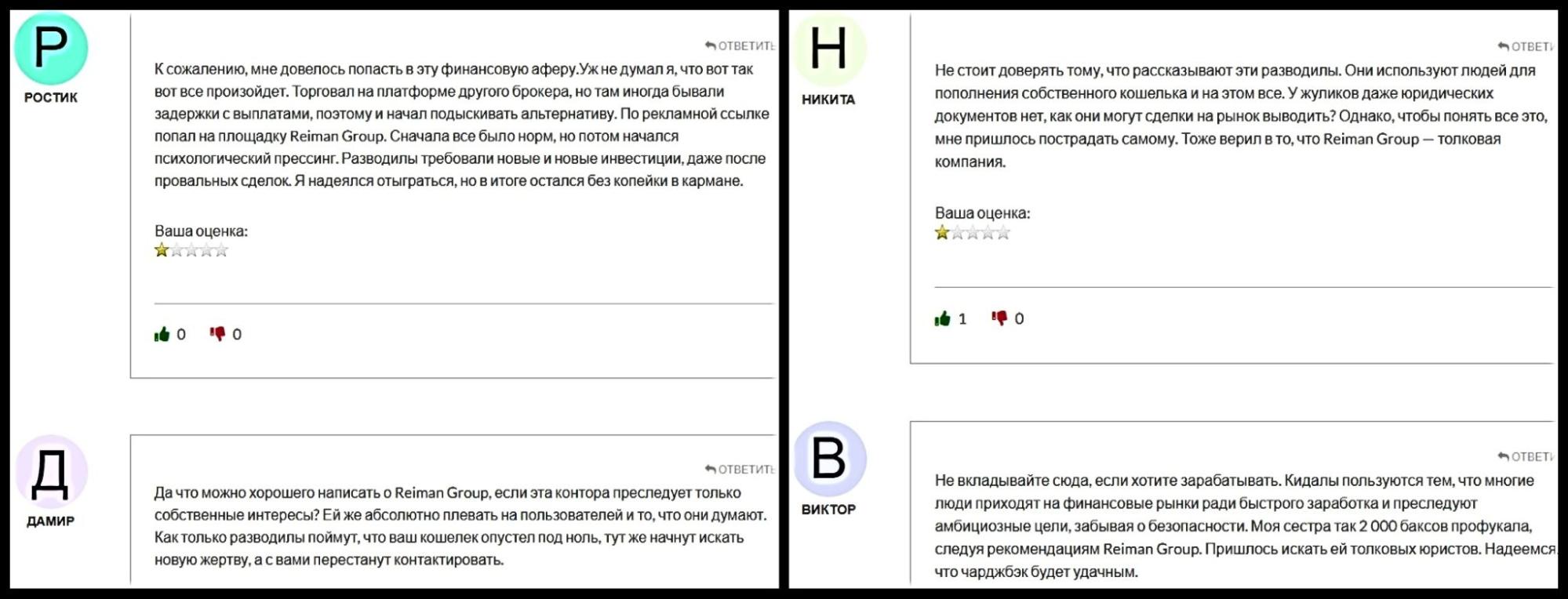 Отклики о Рейман Груп