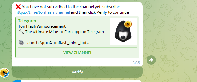 ton flash bot телеграмм